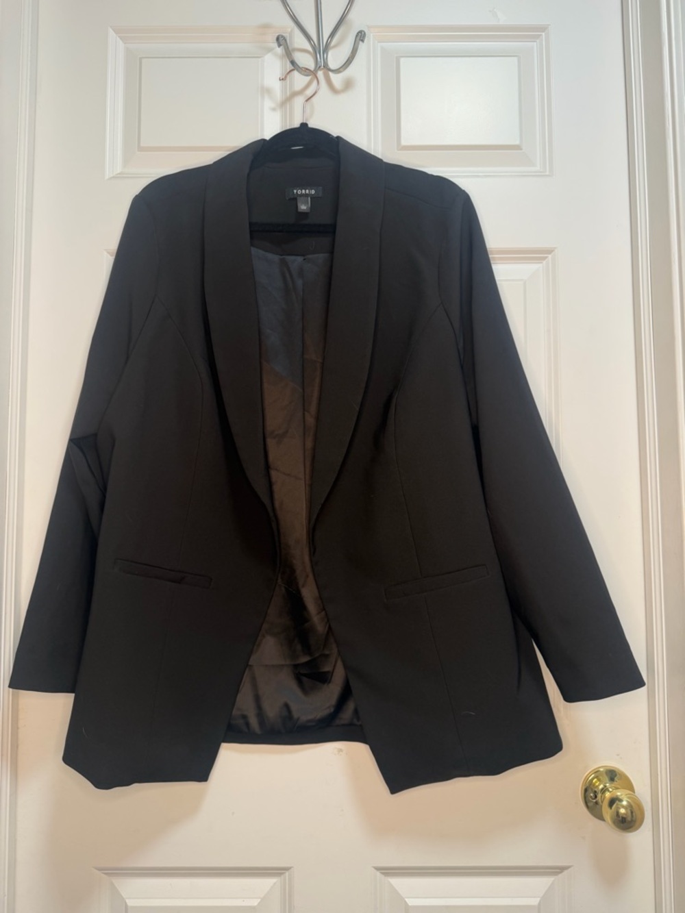 torrid Black Open-Front Shawl Collar Blazer